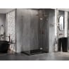 Mexen Lunar L right-hinged shower cabin 75 x 80 cm, transparent, brushed copper - 834L-075-080-65-00-P