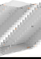 Mexen Lunar L right hinged shower cabin 70 x 90 cm, transparent, brushed copper - 834L-070-090-65-00-P