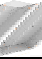 Mexen Lunar L right swing shower enclosure 80 x 90 cm, transparent, brushed copper - 834L-080-090-65-00-P