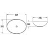 Mexen Iko countertop washbasin 52 x 39 cm, Copper - 22245251
