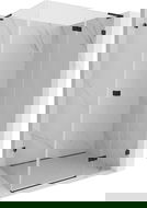 Mexen Lunar L right hinged shower cabin 85 x 90 cm, transparent, black - 834L-085-090-70-00-P