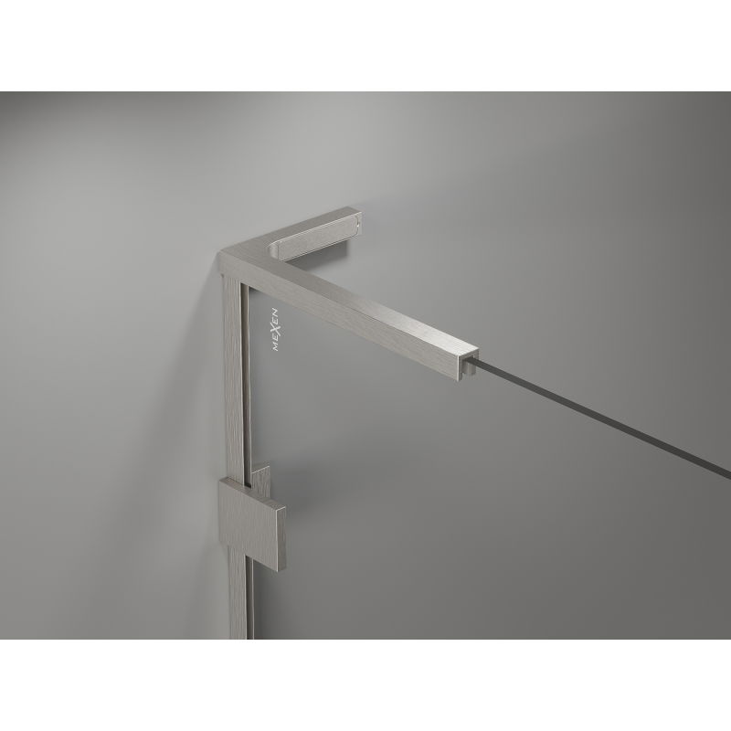 Mexen Lunar L right-side hinged shower cabin 85 x 90 cm, transparent, brushed nickel - 834L-085-090-97-00-P