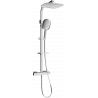 Mexen CQ22 exposed shower set with rain showerhead and thermostatic faucet, chrome - 772502295-00