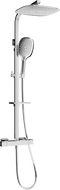 Mexen CQ22 exposed shower set with rain showerhead and thermostatic faucet, chrome - 772502295-00
