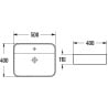 Mexen Sofia countertop washbasin 50 x 40 cm, white - 22155000