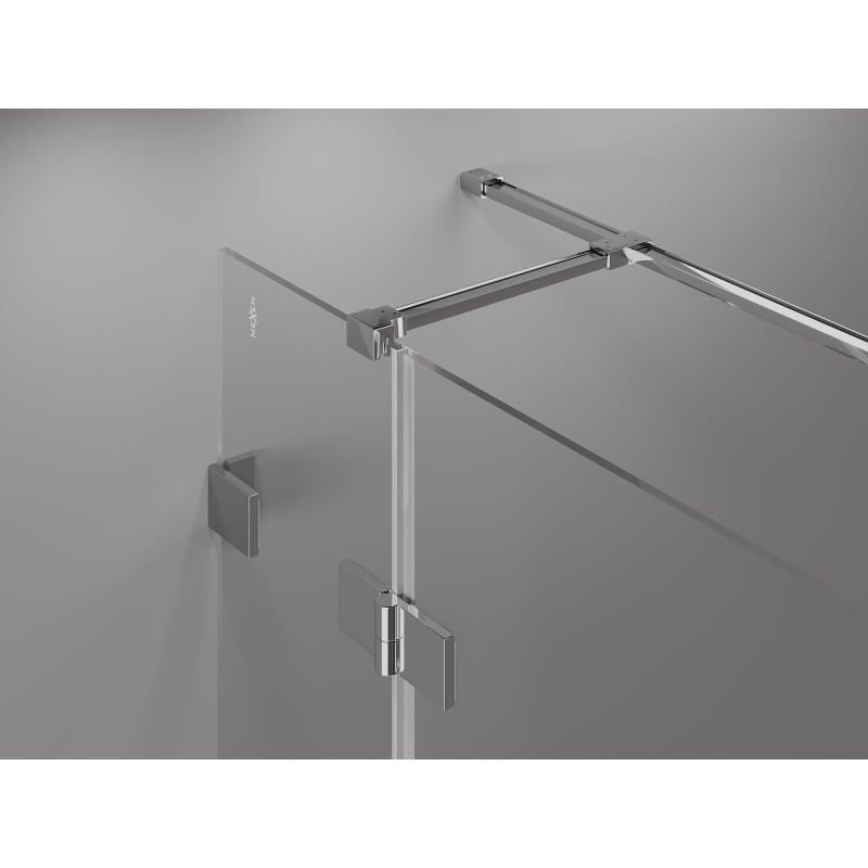 Mexen Lunar T hinged shower enclosure right 70 x 70 cm, transparent, chrome - 834T-070-070-01-00-P