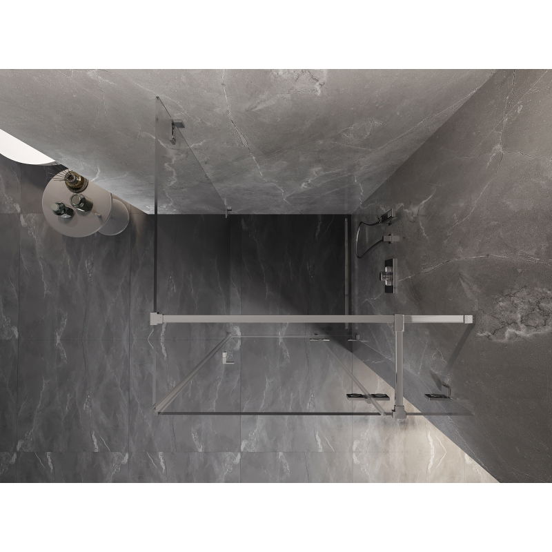 Mexen Lunar T hinged shower enclosure right 70 x 70 cm, transparent, chrome - 834T-070-070-01-00-P