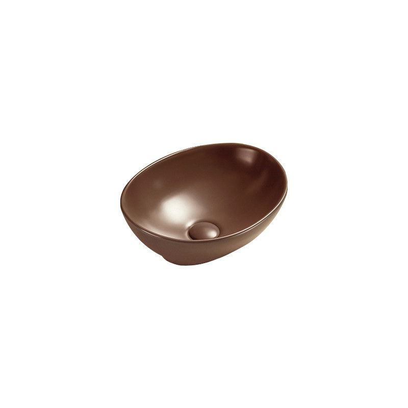 Mexen Elza countertop washbasin 40 x 33 cm, Brown matt - 21014068