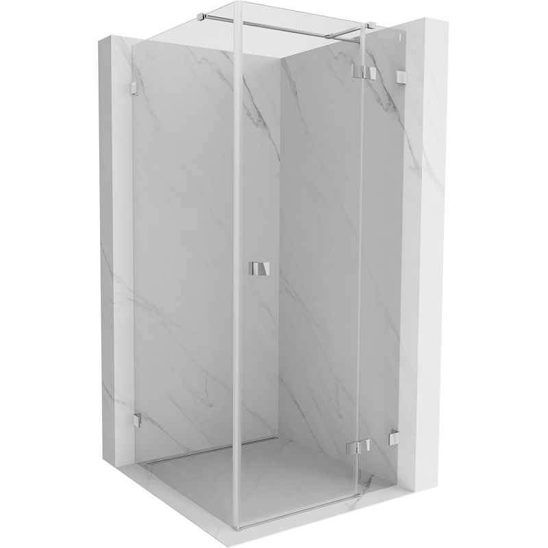 Mexen Lunar T right hinged shower enclosure 80 x 80 cm, transparent, chrome - 834T-080-080-01-00-P