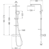 Mexen CQ33 surface-mounted shower set with a rainmaker and thermostatic mixer tap, White/Chrome - 772503395-21