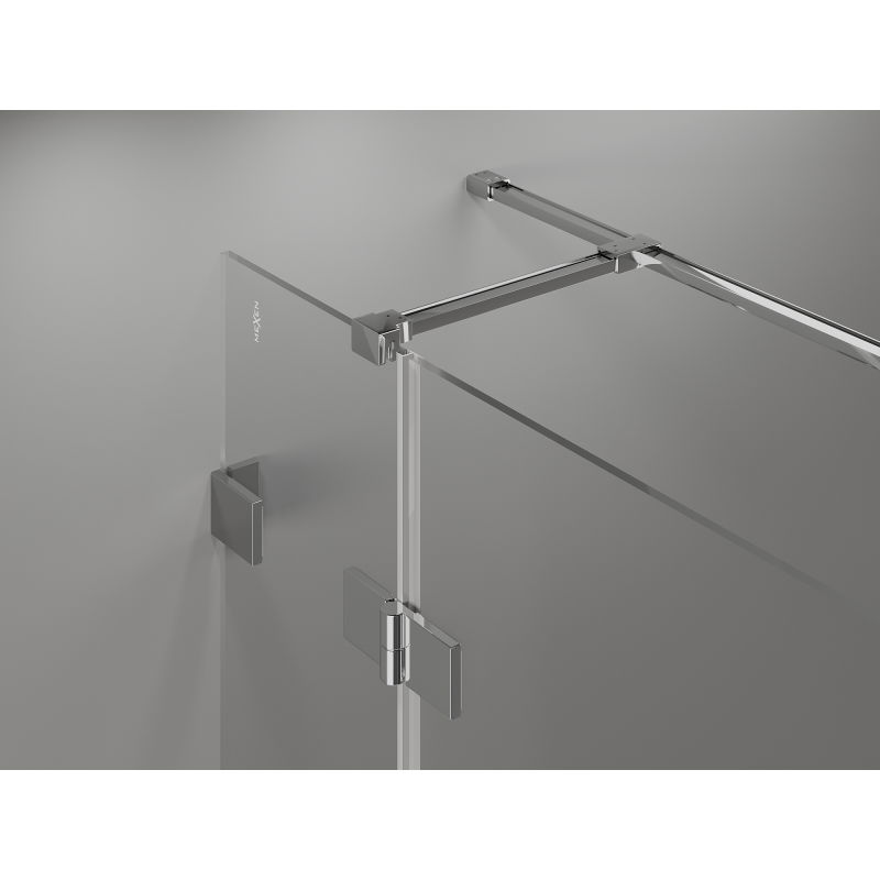 Mexen Lunar T right swing shower cabin 90 x 100 cm, transparent, chrome - 834T-090-100-01-00-P