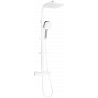 Mexen CQ33 exposed shower set with rain shower and thermostatic mixer, white/chrome - 772503395-21