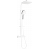 Mexen CQ33 surface-mounted shower set with a rainmaker and thermostatic mixer tap, White/Chrome - 772503395-21
