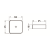 Mexen Vena countertop sink 37 x 37 cm, light gray matte - 22193761