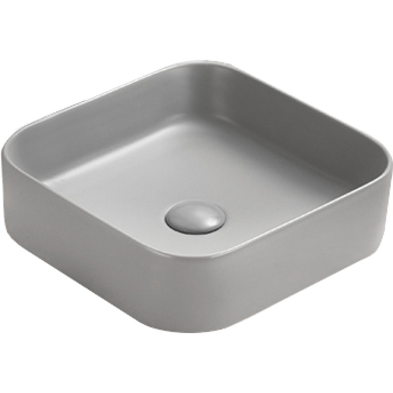 Mexen Vena above-counter washbasin 37 x 37 cm, light gray matte - 22193761