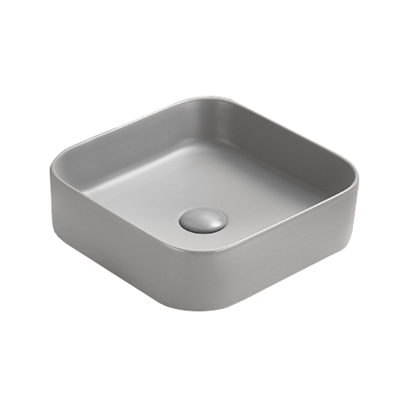 Mexen Vena countertop sink 37 x 37 cm, light gray matte - 22193761