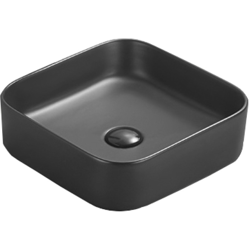 Mexen Vena countertop washbasin 37 x 37 cm, matte black - 22193785
