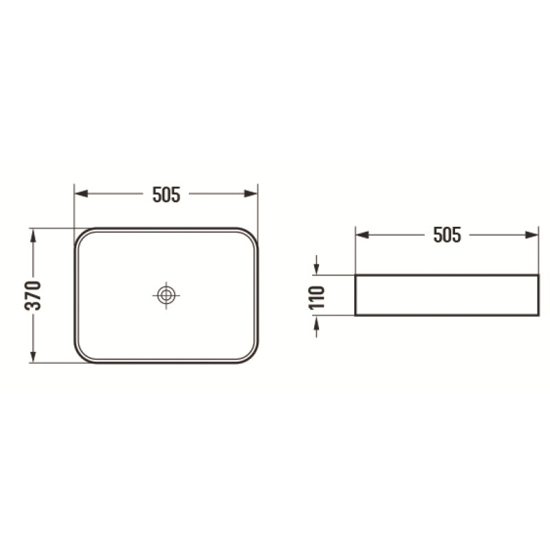 Mexen Vena countertop sink 50 x 37 cm, white - 22195000