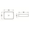 Mexen Vena countertop washbasin 50 x 37 cm, white - 22195000