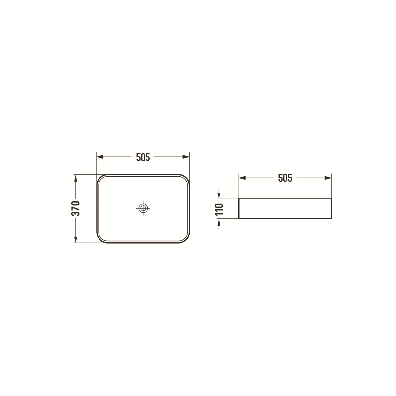 Mexen Vena countertop basin 50 x 37 cm, light grey matte - 22195061