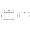 Mexen Vena countertop washbasin 50 x 37 cm, Light Grey matt - 22195061