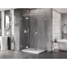 Mexen Lunar T swing shower cabin left 75 x 90 cm, transparent, white - 834T-075-090-20-00-L