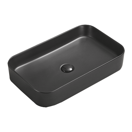 Mexen Vena countertop washbasin 60 x 37 cm, Black matt - 22196085