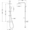Mexen CQ45 surface-mounted shower set with a rainmaker and thermostatic mixer tap, Chrome - 772504595-00