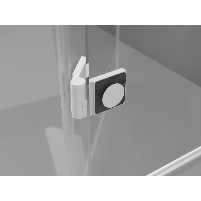 Mexen Lunar T hinged shower cabin left 100 x 90 cm, transparent, white - 834T-100-090-20-00-L