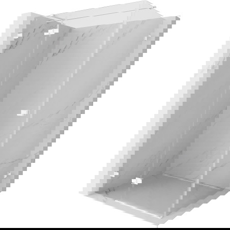 Mexen Lunar T hinged shower cabin left 100 x 90 cm, transparent, white - 834T-100-090-20-00-L