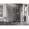 Mexen Lunar T right-side hinged shower enclosure 75 x 90 cm, transparent, white - 834T-075-090-20-00-P
