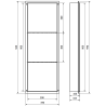 Mexen X-Wall-NR recessed shelf with a flange and shelf 90 x 30 cm, Black - 1971903010S