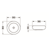 Mexen Lola countertop basin 36 x 36 cm, white - 22213600