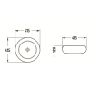 Mexen Lola countertop sink 41 x 41 cm, white - 22214100