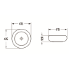 Mexen Lola countertop washbasin 41 x 41 cm, white - 22214100