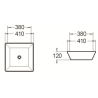 Mexen Pola countertop basin 41 x 41 cm, white - 22224100