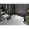 Mexen Next 1-pane bathtub screen 70 x 150 cm, graphite, rose gold - 895-070-000-00-40-60