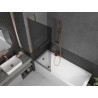Mexen Next 1-panel bathtub screen 70 x 150 cm, graphite, rose gold - 895-070-000-00-40-60