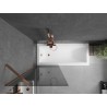 Mexen Next 1-panel bathtub screen 70 x 150 cm, graphite, rose gold - 895-070-000-00-40-60