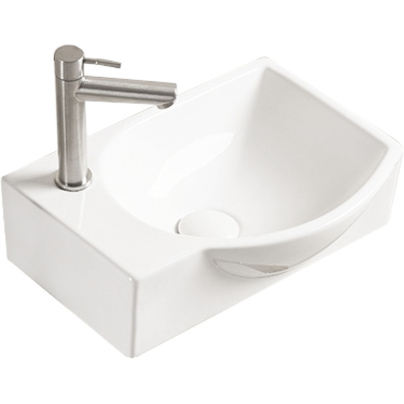 Mexen Mista right countertop washbasin 40 x 28 cm, white - 22174000R