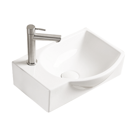 Mexen Mista right countertop washbasin 40 x 28 cm, white - 22174000R