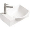 Mexen Mista right countertop washbasin 40 x 28 cm, white - 22174000R