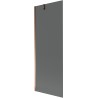 Mexen Next 1-pane bathtub screen 70 x 150 cm, graphite, rose gold - 895-070-000-00-40-60