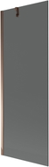 Mexen Next 1-pane bathtub screen 70 x 150 cm, graphite, rose gold - 895-070-000-00-40-60