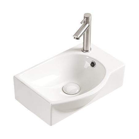 Mexen Mista left countertop washbasin 40 x 28 cm, white - 22174000L