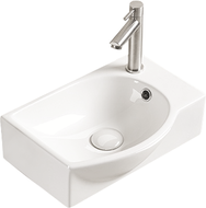Mexen Mista left countertop washbasin 40 x 28 cm, white - 22174000L