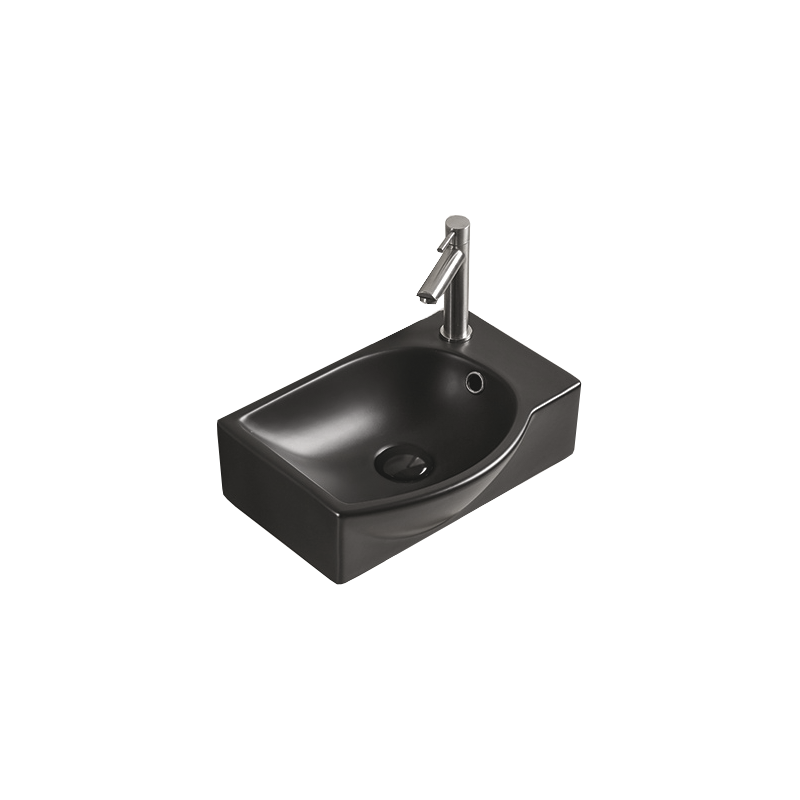 Mexen Mista left counter-top washbasin 40 x 28 cm, black matte - 22174085L