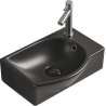 Mexen Mista left counter-top washbasin 40 x 28 cm, black matte - 22174085L