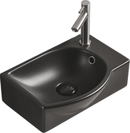 Mexen Mista left counter-top washbasin 40 x 28 cm, black matte - 22174085L