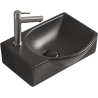 Mexen Mista countertop washbasin right 40 x 28 cm, black matte - 22174085R